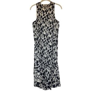 A New Day Navy and White Patterned Midi Dress